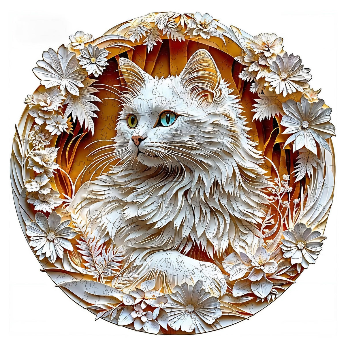 3D Cat Wooden Jigsaw Puzzle