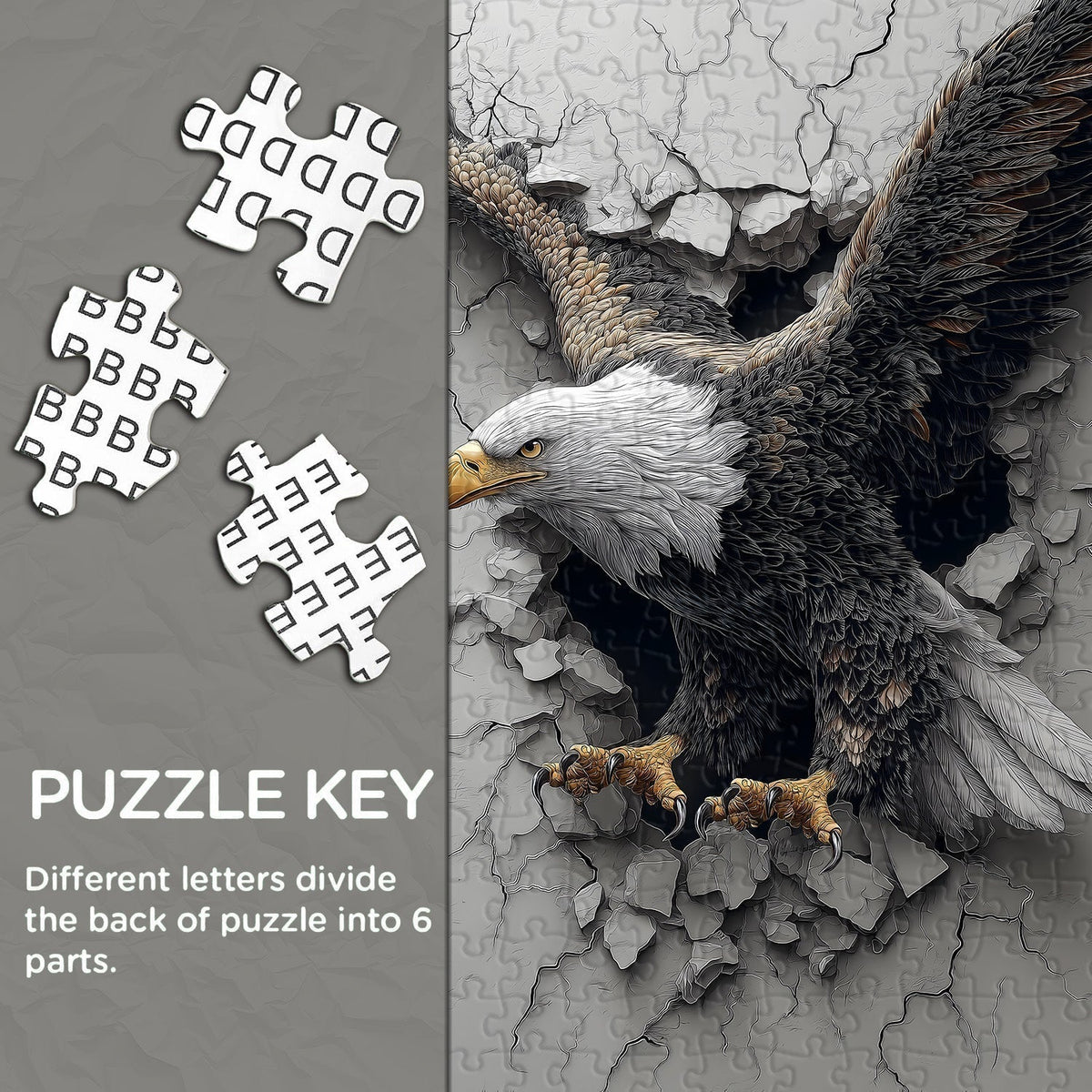 Breaking Free Eagle Wooden Jigsaw Puzzle 1000 Pieces