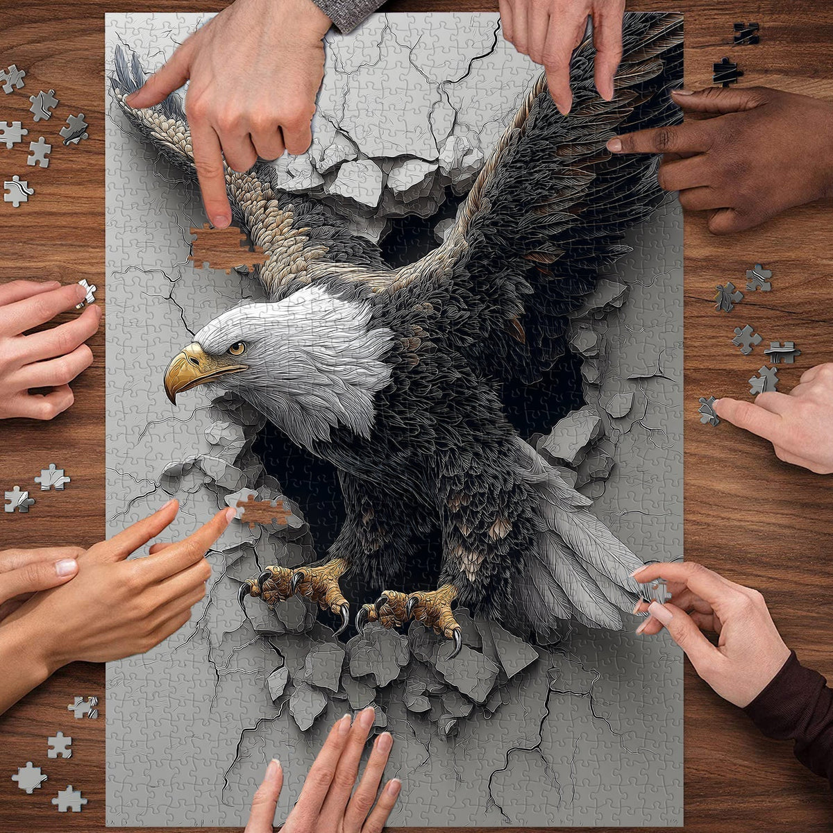 Breaking Free Eagle Wooden Jigsaw Puzzle 1000 Pieces