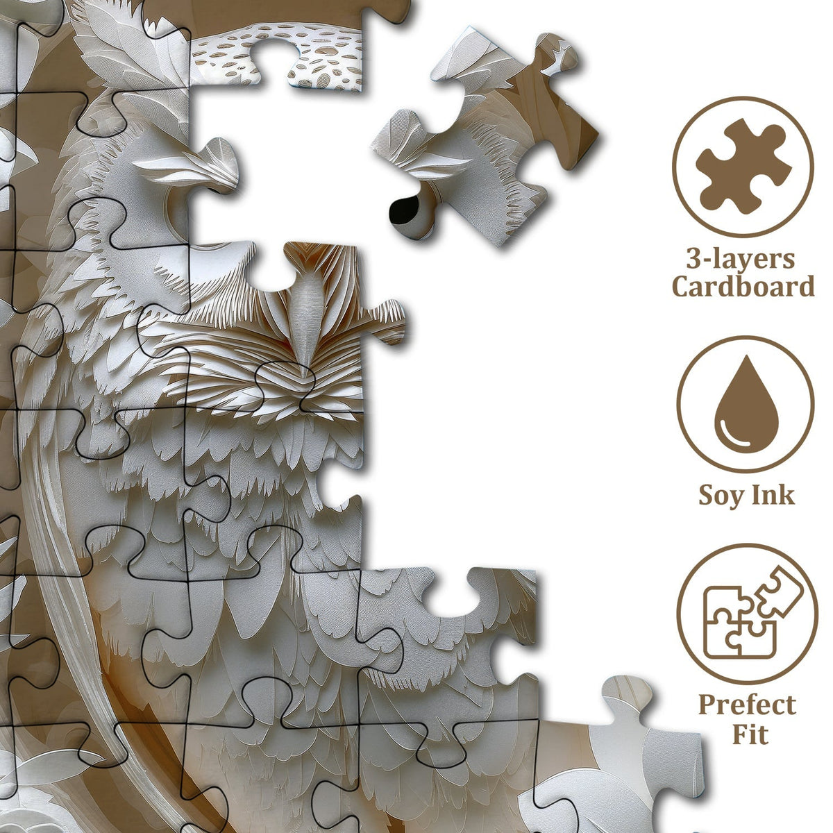 3D Owl Jigsaw Puzzle