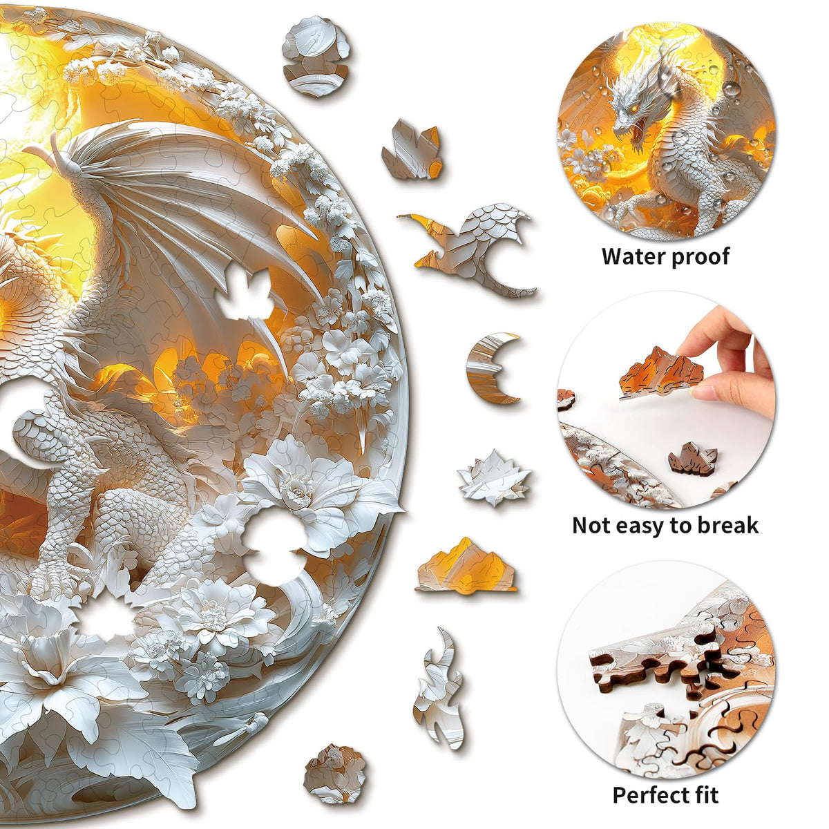 Fierce Dragon Wooden Jigsaw Puzzle