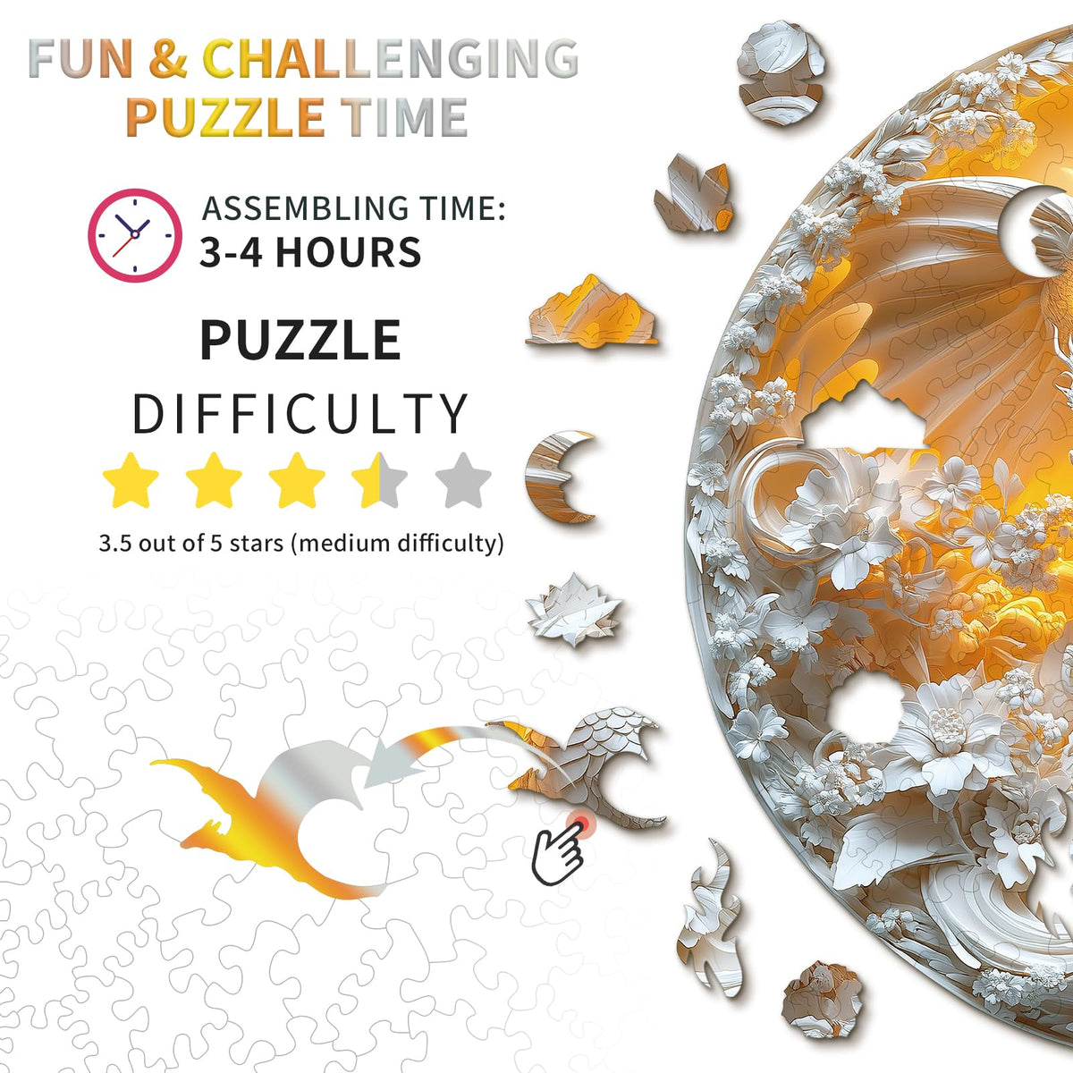 Fierce Dragon Wooden Jigsaw Puzzle