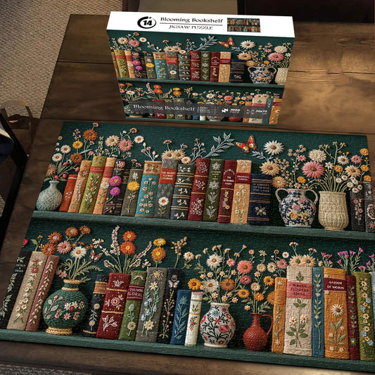 Blooming Bookshelf Jigsaw Puzzles 1000 Pieces