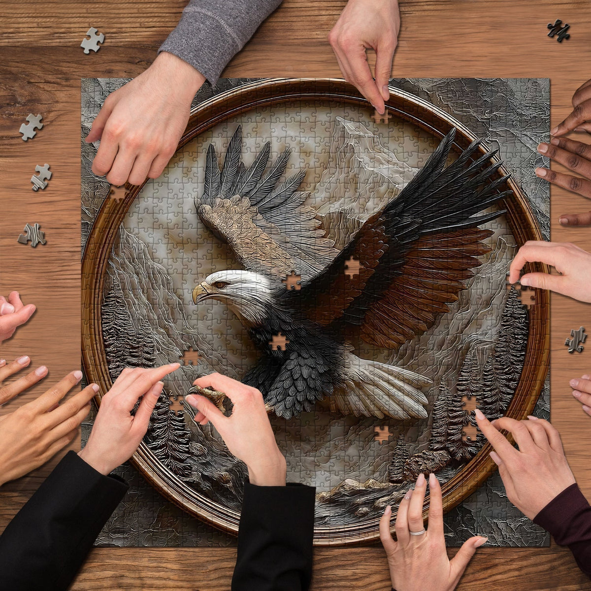 Aureate Eagle Wooden Jigsaw Puzzle 1000 Pieces