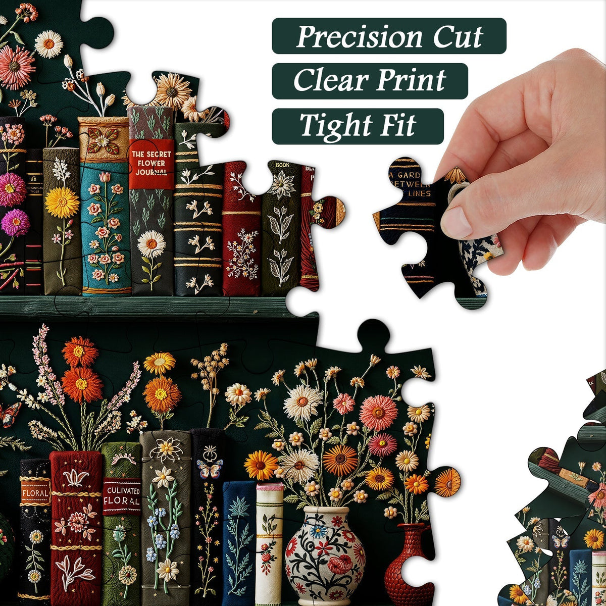 Blooming Bookshelf Jigsaw Puzzles 1000 Pieces