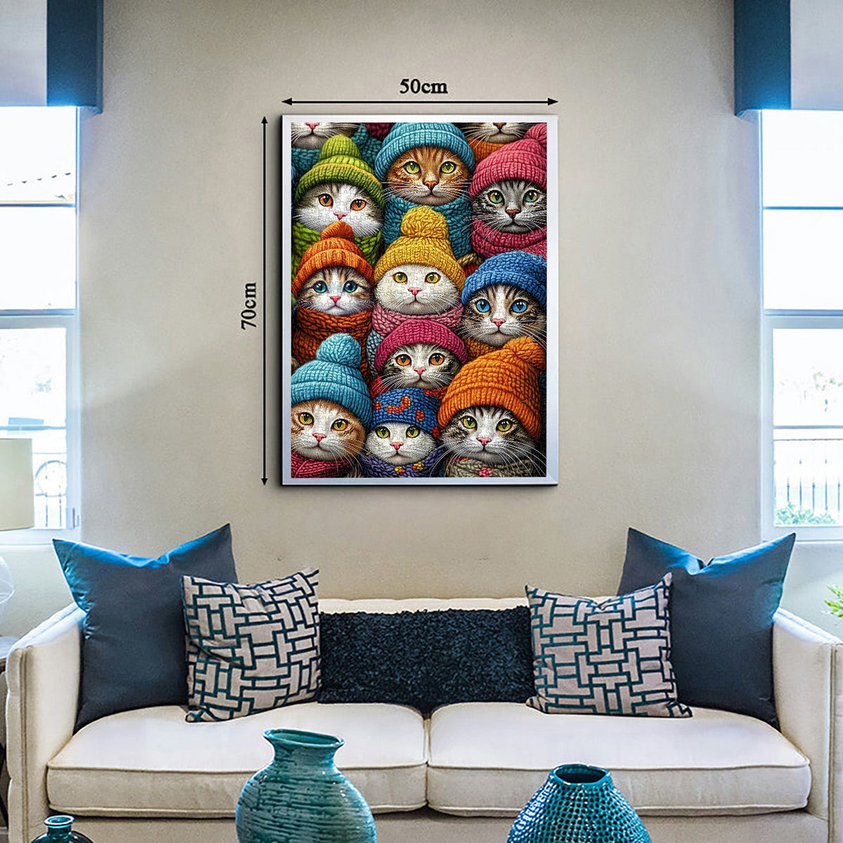 Cat Hat Fantasy Wooden Jigsaw Puzzle 1000 Pieces