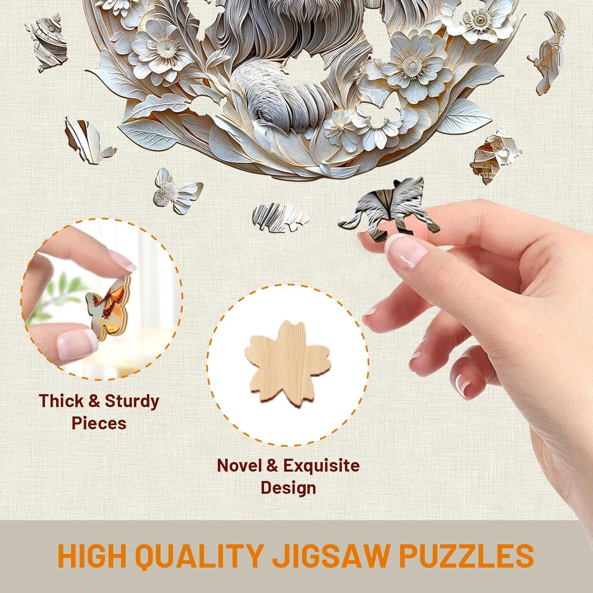 🦁3D Lion Wooden Jigsaw Puzzle
