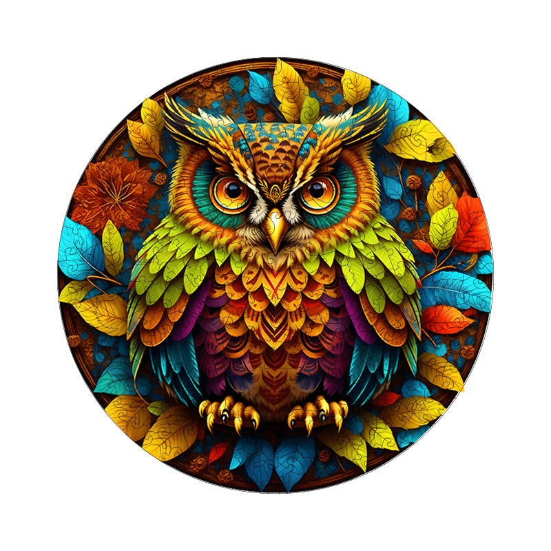 Wise Owl's Wisdom - Wooden Jigsaw Puzzle
