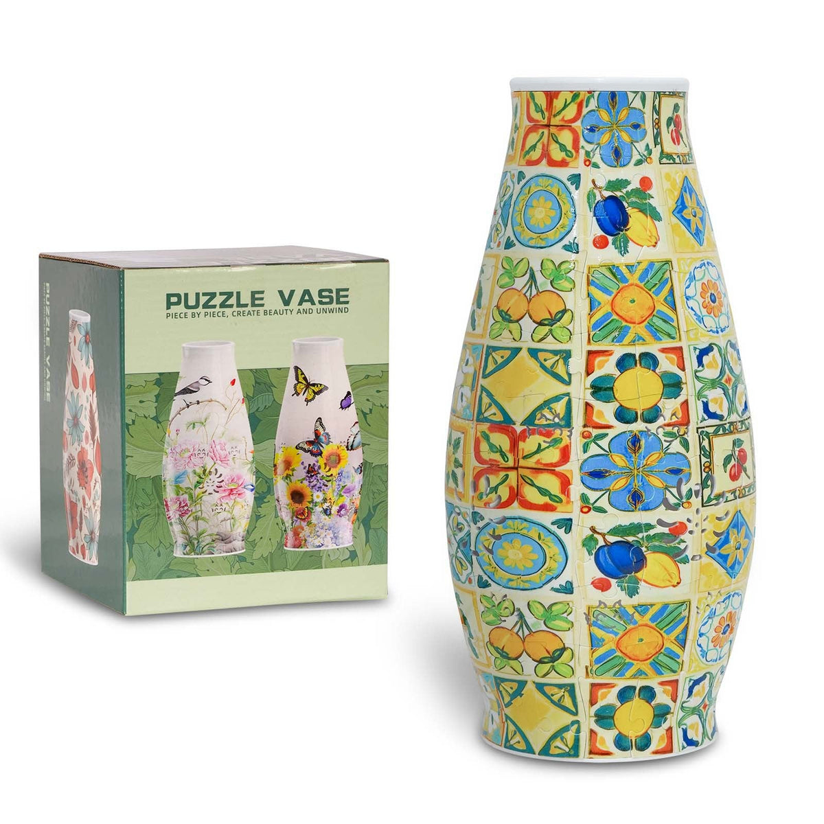 Unique 3D Puzzle Flowers Vases With Led Lights