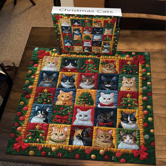 Christmas Cats Wooden Jigsaw Puzzle 1000 Pcs