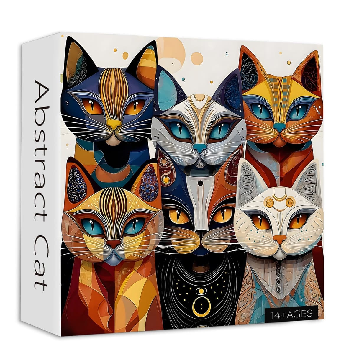 Abstract Cat  | 1000-Piece Wooden Jigsaw Puzzle