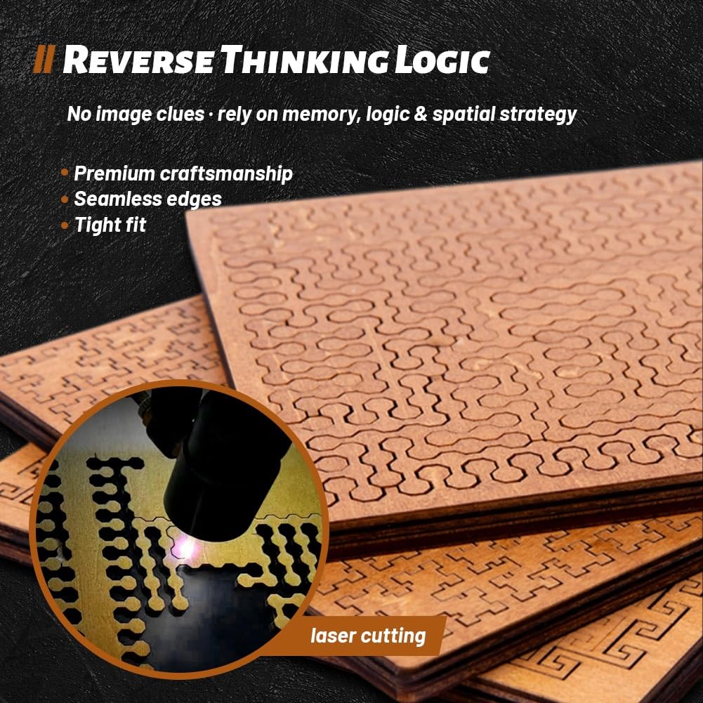 🧩Hilbert Curve Wooden Fractal Tray Puzzle